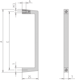 10501-001, HANDLE ALUMINIUM 48MM