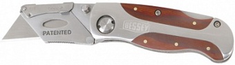 DBKWH-EU Нож складной строительный, быстрая замена лезвий, отсек для запасных лезвий, деревянная руч