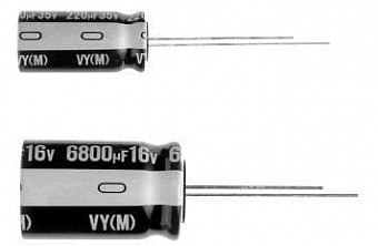 UVY1E101MDD, Конденсатор электролитический (100мкФ 25В 105гр 5х11мм)