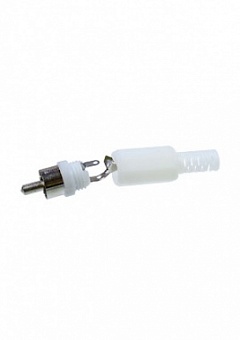 1-200 WT, (RP-405), Разъем RCA шт пластик на кабель, белый