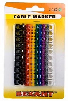 Маркер для кабеля от 0 до 9, комплект в блистере