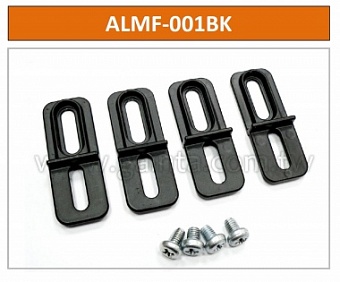 ALMF-001BK, Комплект монтажных кронштейнов 4 шт и винтов М5х10мм для корпусов серии HQ0xx и G1xx, ал