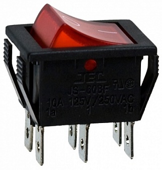 RS-608FBL0BRBT2-G выключатель 2хON-ON 250В 16А с кр.подсв.(B127B)