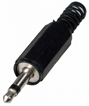 1-040, (NP-106), Разъем аудио 3.5мм шт моно пластик на кабель