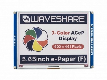 5.65inch ACeP 7-Color E-Paper E-Ink Display Module, 600*448 Pixels