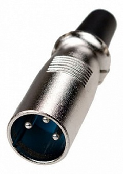 1-507, Разъем XLR 3P шт металл на кабель с хомутом (70мм)