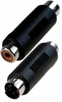 2-321, Переход mini DIN 4 pin (S-VHS) шт - RCA гн пластик