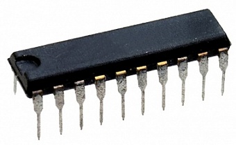К555ИР23, Микросхема 8-ми разрядный синхронный буферный регистр с инверсным (импульсным) управлением (DIP20)