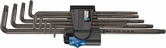 967/9 TX XL HF TORX® 1 Набор Г-образных ключей с функцией фиксации крепежа, удлиненный, TX 8 - TX 40