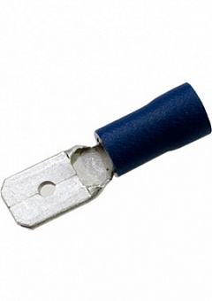 РПИ-П2.5 (6.3), клемма ножевая вилка 6.35мм изол.на провод 1.5-2.5мм2