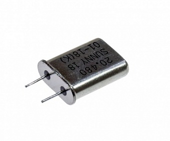 Кварцевый резонатор 20.480 МГц/L/1гар/(HC-49U),(кор. выводы) (14-16г.)