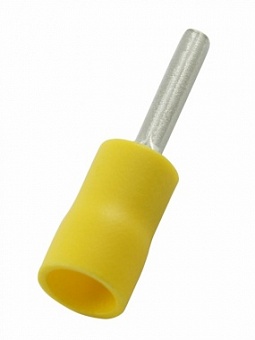 PTV5-13, Наконечник втулочный изолированный, мат.: луженая медь.Цвет желтый. Под провод: 4,0 - 6,0 м