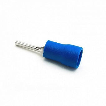 PTV2-10, Наконечник втулочный изолированный, мат.: луженая медь.Цвет синий. Под провод: 1,5 - 2,5 мм