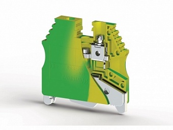 AVK2,5-4TK (земля), Клеммник на DIN-рейку 2,5 - 4 мм.кв.
