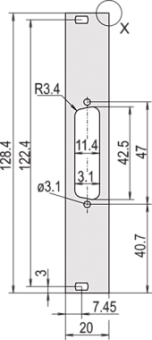 30118-350, PART.FRTPL.3U 4HP 1X25WAY DC/O