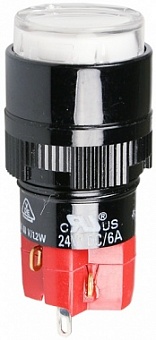 D16LMR1-1abCW кнопка без фикс. 250В/5А, ламп. подсветка