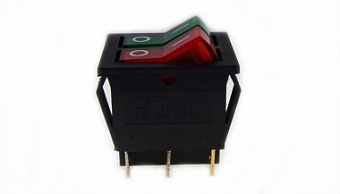 SWR 2101-1C3 G+R/B IRS, Переключатель клавишный c подсветкой (красный+зеленый)