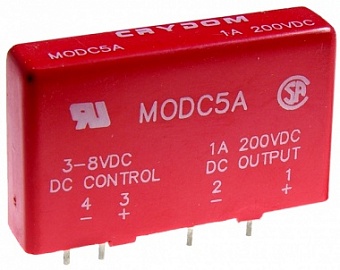 MODC5A, I/O модуль, 3-6VDC, 1A/200VDC