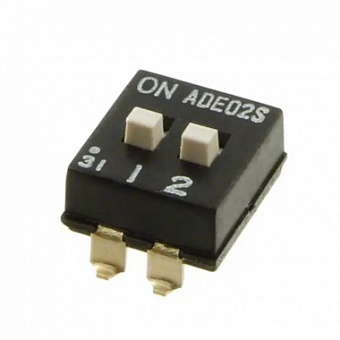 1825058-1, Переключатель DIP Switches, Конфигурация: SPST, Контакты: 2, Шаг: 2.54
