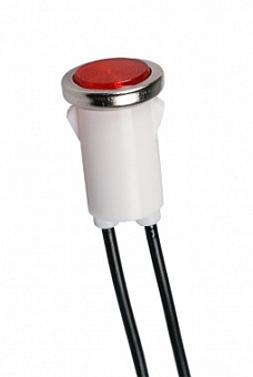 N-828BR, (N302R) лампа неоновая с держателем красная 220В