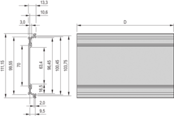 34812-100, PIU SIDE EXTRUSION  3U  167D