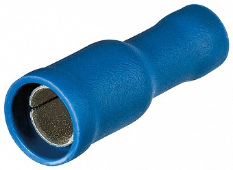 Гильзы трубчатые, изолированные, синие, d штекера 5 мм, 1.5 - 2.5 кв. мм (AWG 15-13), 100 шт