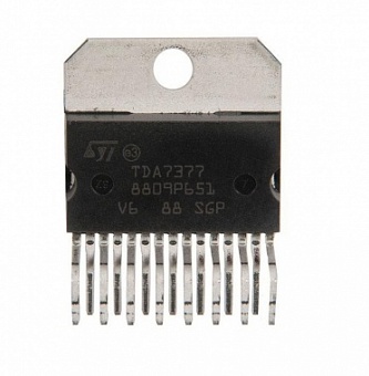 E-TDA7377, Микросхема УНЧ (УМЗЧ) аудио класс AB (Multiwatt-15)