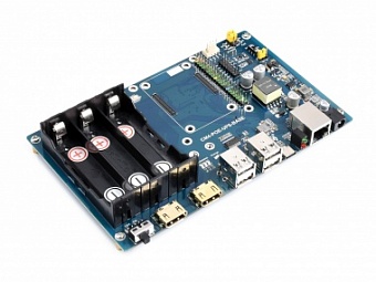 PoE UPS Base Board/Mini-Computer Designed for Raspberry Pi Compute Module 4, Gigabit Ethernet, Dual