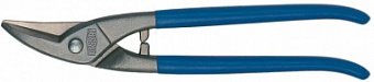 D107-250L ожницы по металлу, для прорезания отверстий, левые, рез: 1.0 мм, 225 мм, короткий прямой и