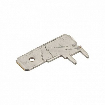 PC250-901LR, Клемма ножевая неизолированная угловая на плату папа. Ширина 6.35 мм, материал: латунь