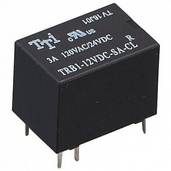 TRB1-12VDC-SA-CL-R, Реле электромагнитное сигнальное 12В, 1А
