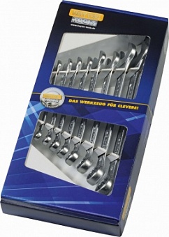 Набор ключей гаечных комбинированных в картонной коробке c подвесом B 50810-8-M, 8-19 мм, 8 предмето