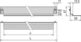 27230-102, 19SLIDE RAIL KIT  500D  2PC