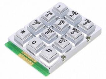 AK-207-A-SSB-WP-MM, Клавиатура металлическая, водонепроницаемая, кол-во кнопок 3х4 (буквенно-цифрова