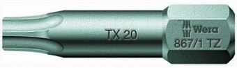 867/1 TZ TORX® бита торсионная, вязкая твёрдость, хвостовик 1/4 C 6.3, TX 6 x 25 мм