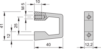 10501-116, Передняя ручка 12,2мм 41мм