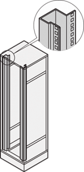 22117-353, 19PANEL/SLIDE MOUNT 25U ZINC (2X)