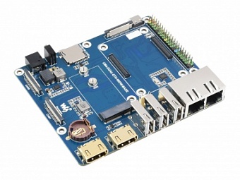 WIFI6 Dual ETH Base Board/Mini-Computer Designed for Raspberry Pi Compute Module 4(NOT Included), On