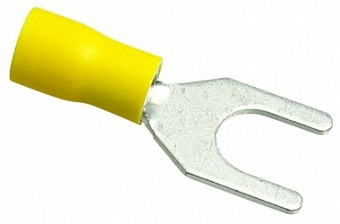 DSNY3.5-0.5, Клемма тип U изолированная. Цвет: желтый. на провод 0.2 - 0.5 мм.кв, винт 3.5 мм