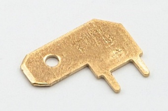 PC110-948LR, Клемма ножевая неизолированная угловая на плату папа. Ширина 2.8 мм, материал: латунь