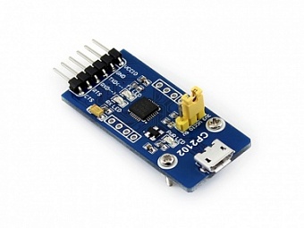 CP2102 USB UART Board (micro), Преобразователь USB-UART на базе CP2102 с разъемом USB-микро	3