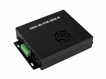 PoE Mini-Computer (Type B) Based on Raspberry Pi Compute Module 4 (NOT Included), Metal Case, With C