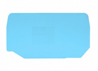 Пластина разд. TWFN 6/35 BLAU, Разделительная пластина, для клемм WKFN 6..., цвет: синий
