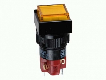 D16LMT1-1abKY кнопка без фикс. 250В/5А, LED подсветка