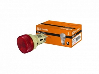 SQ0702-0002, AD-22DS(LED), лампа d22мм красная 230В