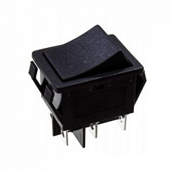 R525-BBOT-G выключатель 2хON-ON 250В 16А черн. (B1024,SWR74)