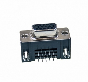 1-1734530-3, HD-22 15 Pos receptacle Right Angle