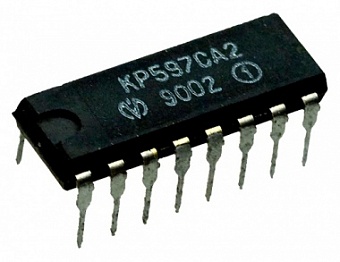 КР597СА2, Микросхема компаратор со стробированием и запоминанием предыдущего состояния (DIP16)
