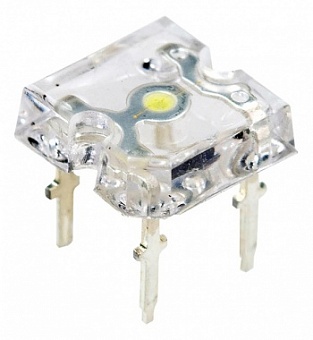 ARL-7600UWC-E, светодиод пиранья белый с плоской линзой 1000-2500мКд
