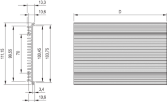 34813-200, PIU SIDE EXTRU. 3U 227D W.R.